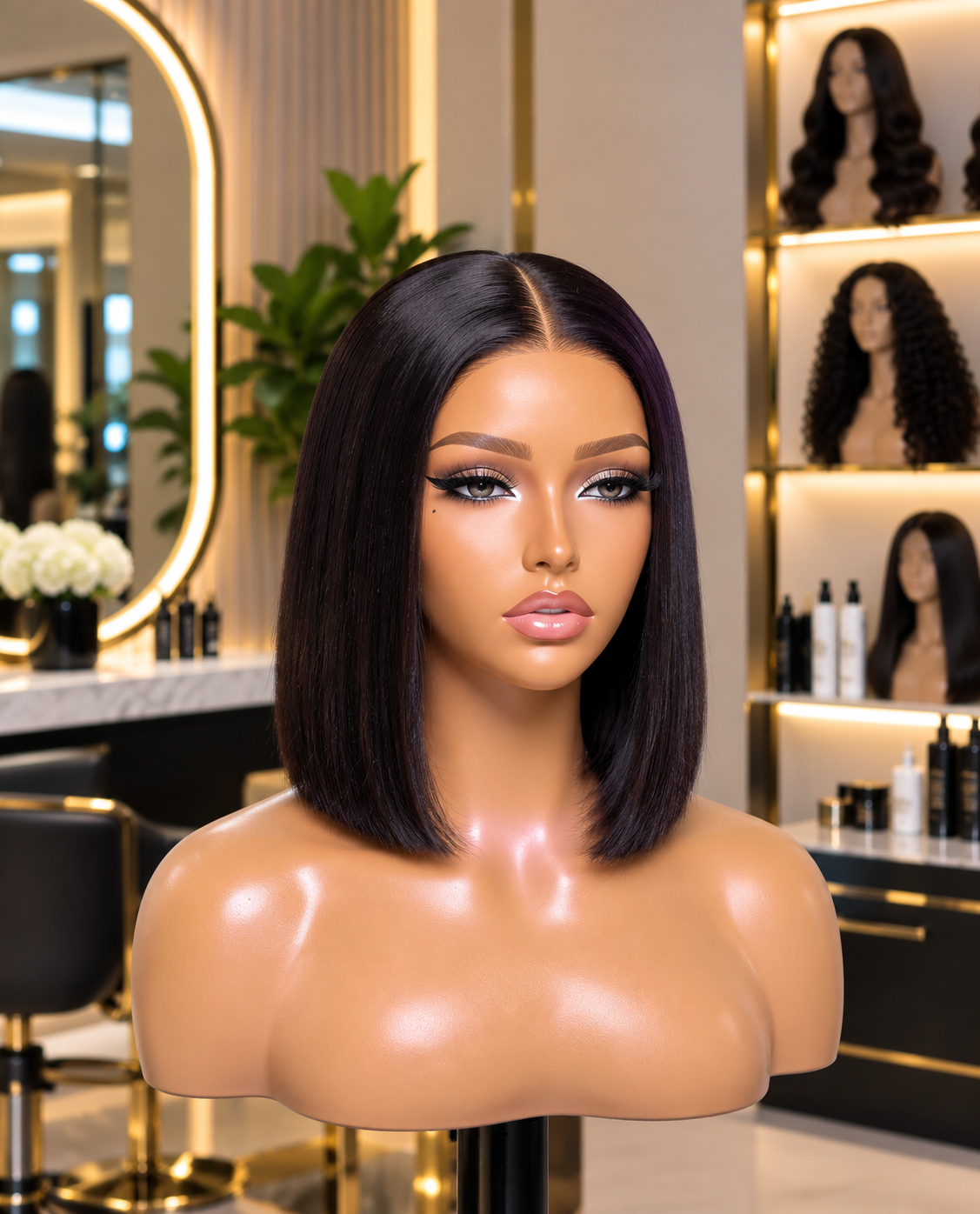 10 Inches Chinese Bone Straight with 2 by 6 closure
